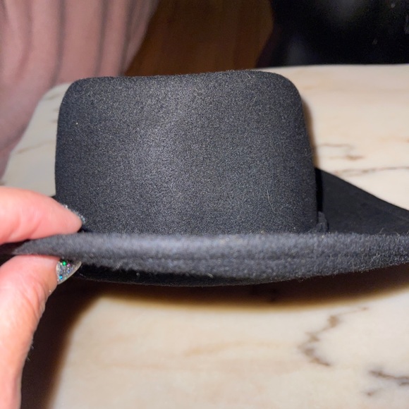 Scala Classic Center Dent Black Fedora Wool Hat. - Picture 2 of 12